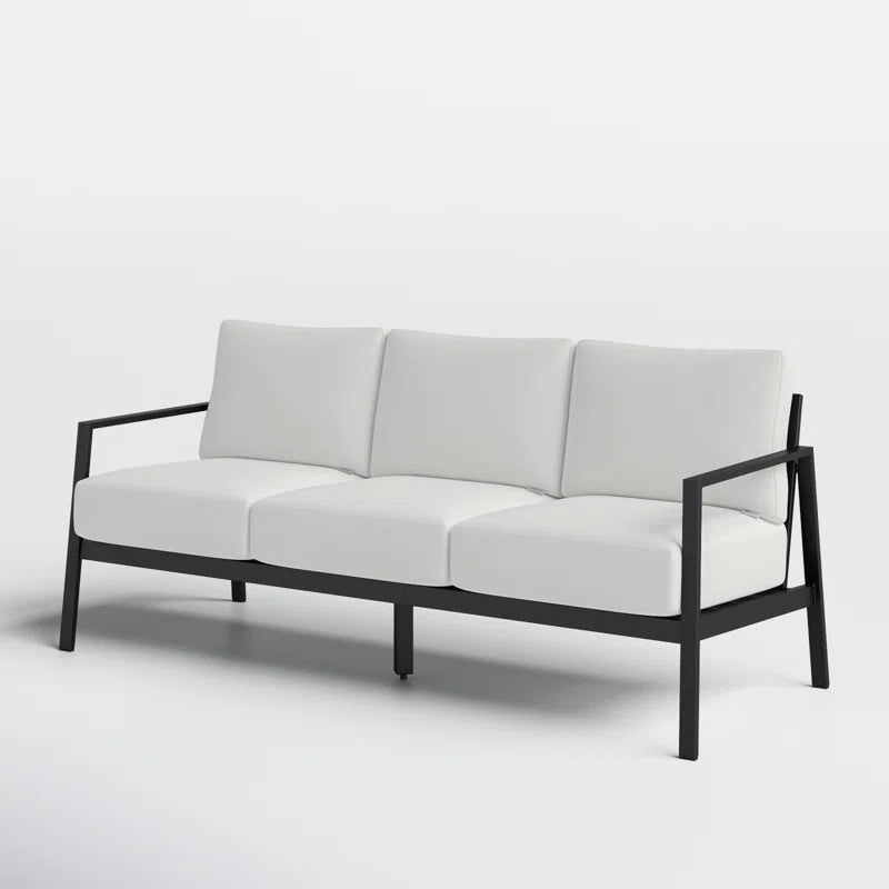 Armando 75” Aluminum Outdoor Sofa with Sunbrella Cushions