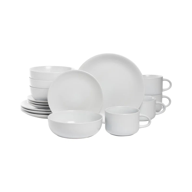 Wazee Matte 16 Piece Dinnerware Set, Service for 4