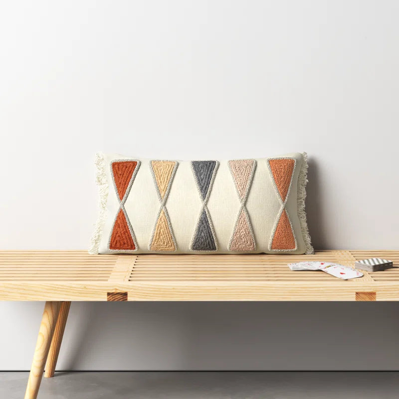 Beto Geometric Cotton Throw Pillow