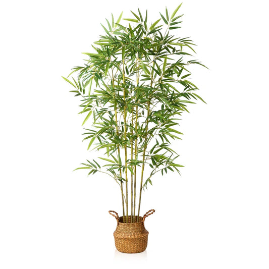 Adcock Artificial Bamboo Plants in Basket, Faux Plant for Home Décor, Lifelike Fake Trees