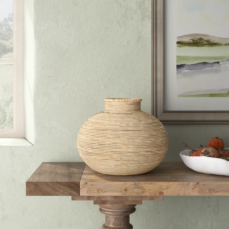Seagrass Handmade Wrapped Decorative Vase
