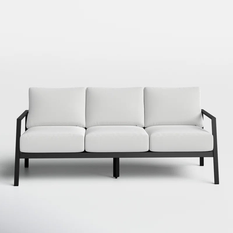 Armando 75” Aluminum Outdoor Sofa with Sunbrella Cushions