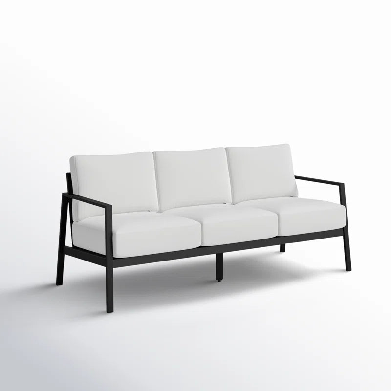 Armando 75” Aluminum Outdoor Sofa with Sunbrella Cushions