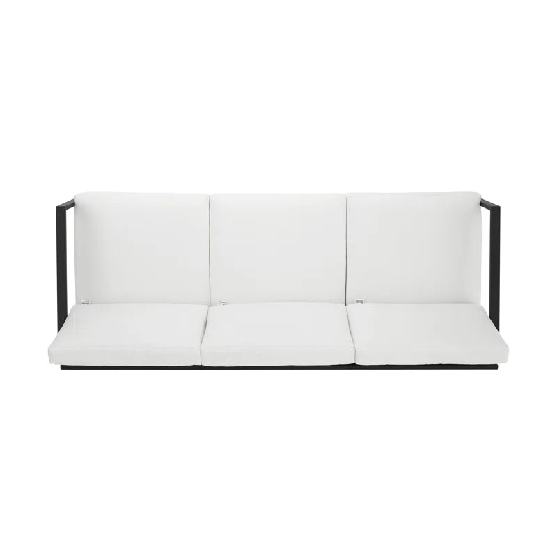 Armando 75” Aluminum Outdoor Sofa with Sunbrella Cushions