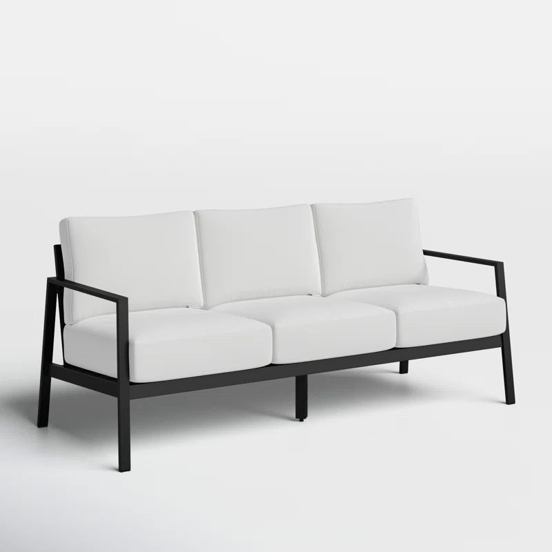 Armando 75” Aluminum Outdoor Sofa with Sunbrella Cushions