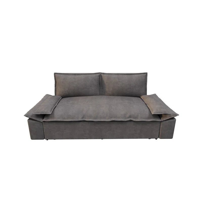 70.1" Queen Pull Out Sofa Bed with 2 Soft Pillows-Multi-Functional and Stylish Velvet Loveseat