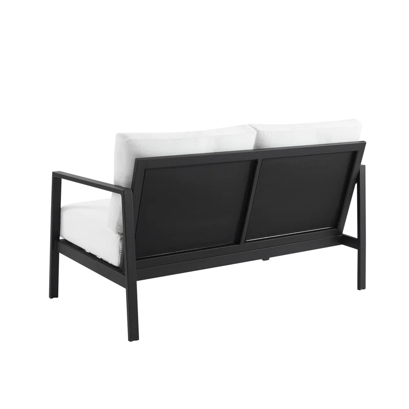 Armando 51” Aluminum Outdoor Loveseat with Sunbrella Cushions