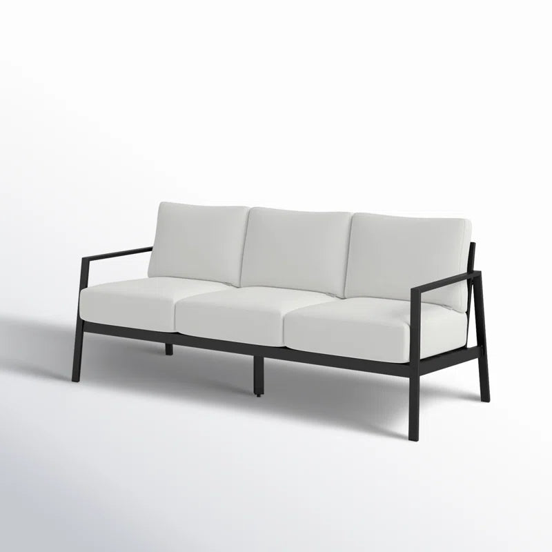 Armando 75” Aluminum Outdoor Sofa with Sunbrella Cushions